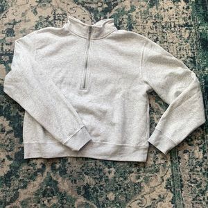 Fabletics sweater / half zip / light heather grey